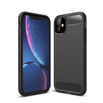 Slim Brushed Carbon Fiber Phone Case iPhone 12 Pro Max / Black W210222A-12ProMax-Black