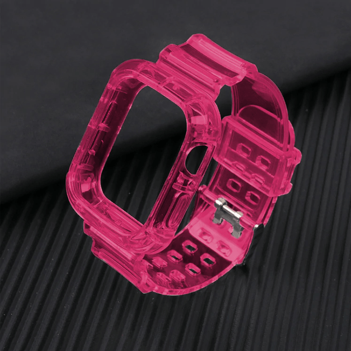 Transparent Sports Watch Band With Built In Case Pink / 42mm, 44mm DP20704L05
