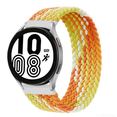 Braided Solo Loop Watch Band For Samsung Yellow Orange / 20mm / XXS DS201202S16-XXS