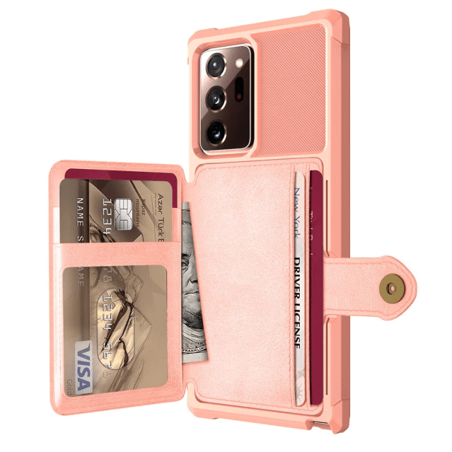 Magnetic Leather Wallet Case For Samsung Galaxy Note Galaxy Note 10 / Rose Gold C19081301E1