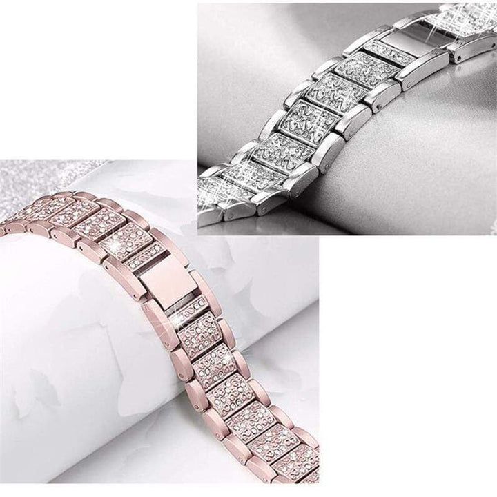 Diamond Watch Band With Case + FREE Band Adjuster Tool