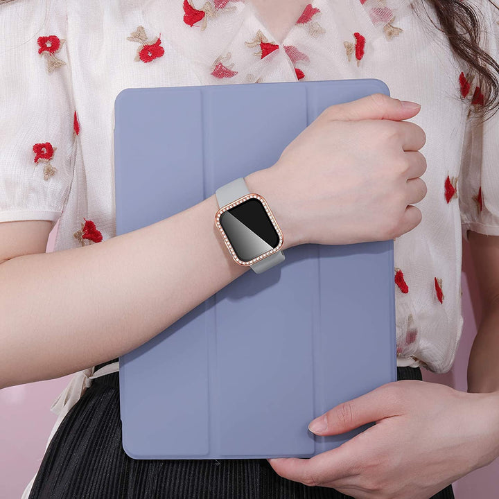 Diamond Tempered Glass Protective Watch Case