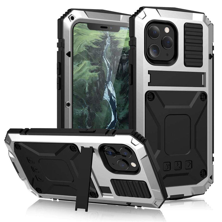 Rugged Heavy Duty Phone Case with Kickstand iPhone X / Silver T1-083031