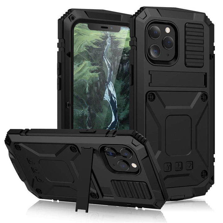 Rugged Heavy Duty Phone Case with Kickstand iPhone X / Black T1-083012