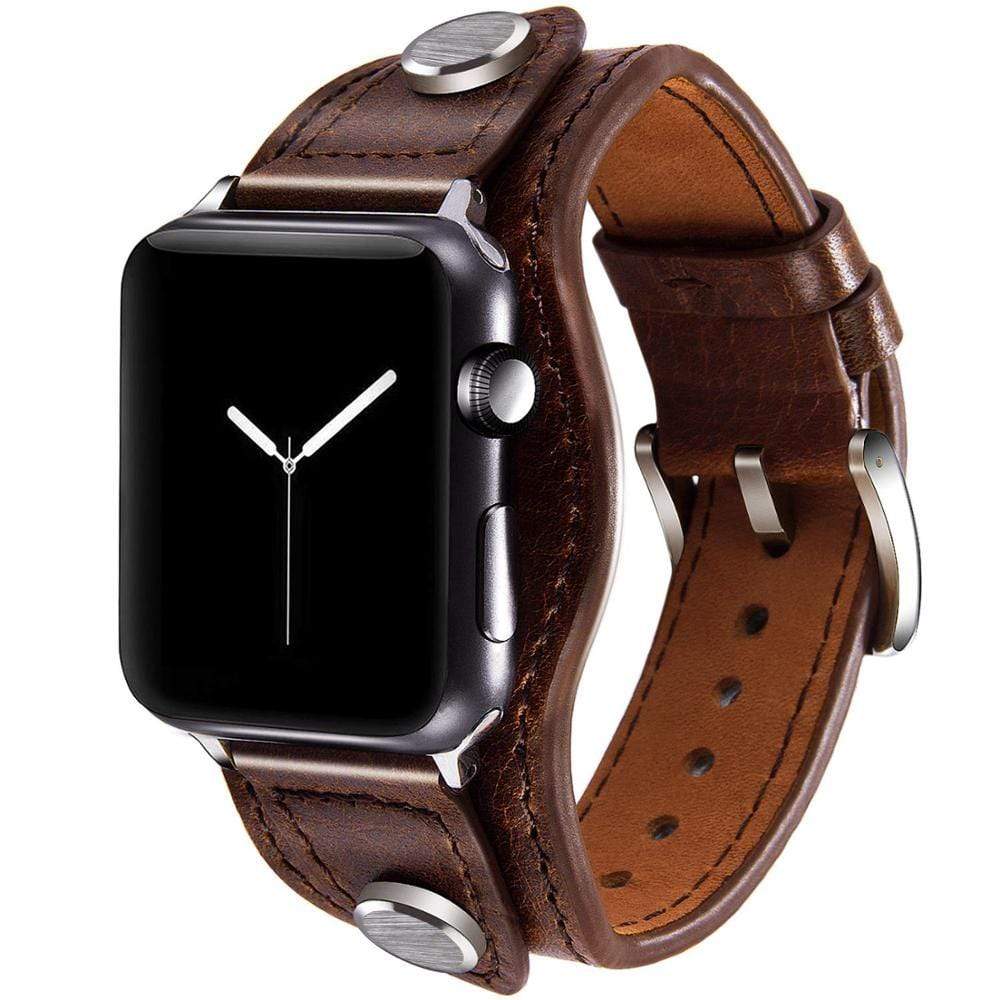 Leather Band For Apple Watch Cuff iWatch Wrist Strap – Parkfield