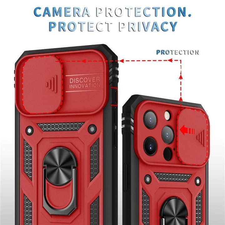 Heavy Duty Magnetic Phone Case With Camera Cover
