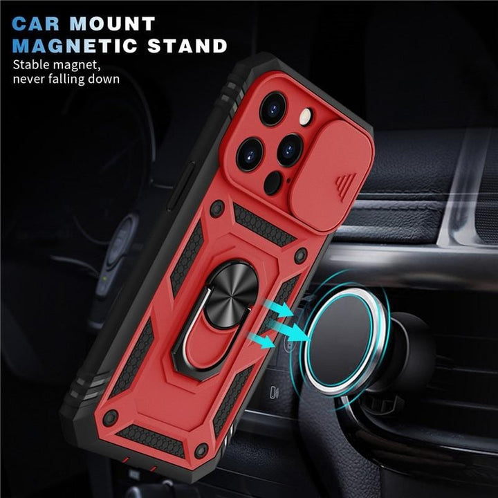Heavy Duty Magnetic Phone Case With Camera Cover