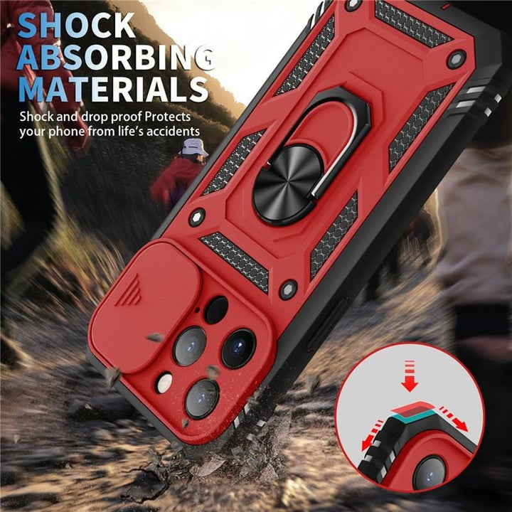 Heavy Duty Magnetic Phone Case With Camera Cover