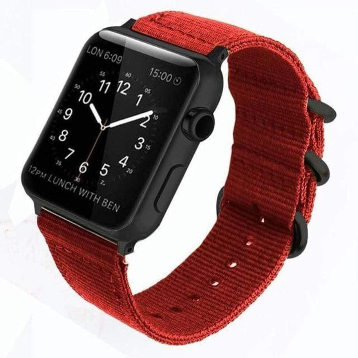 Buckle Nylon Watch Band Red / 38mm / 40mm / 41mm DP190110S07