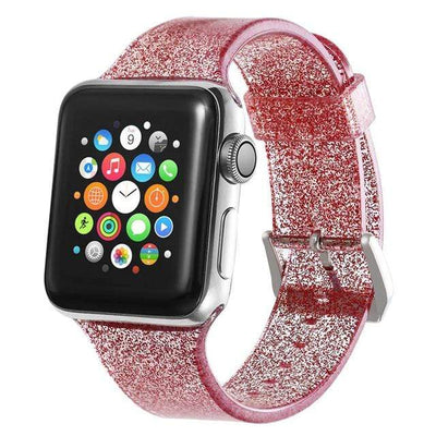 Glitter Silicone Watch Band Red / 38mm, 40mm & 41mm DP190504S03