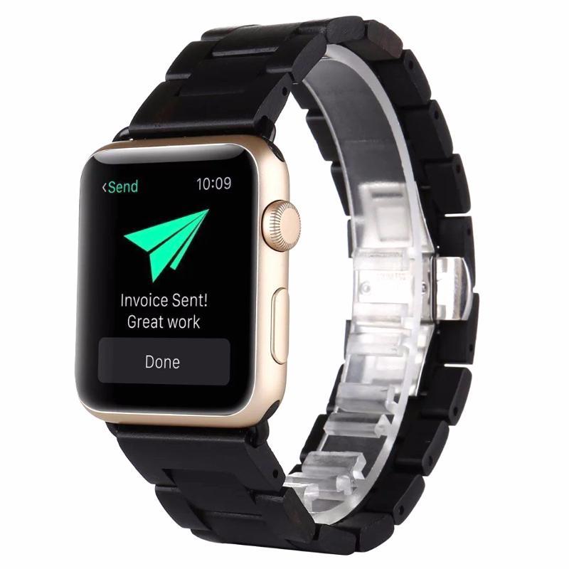 Natural Wooden Watch Band Black / 38mm, 40mm & 41mm DP170910S01