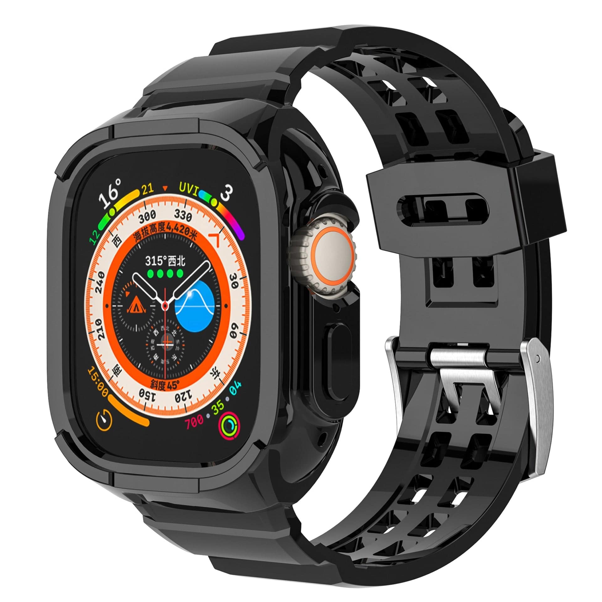 Sport Band For Apple Watch Large With Case iWatch Wrist Strap