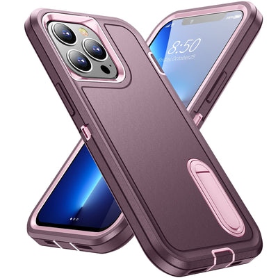 Shockproof Kickstand Phone Case iPhone 13 / Purple & Pink CM20220509-A-01-iPhone 13-Purple+Pink