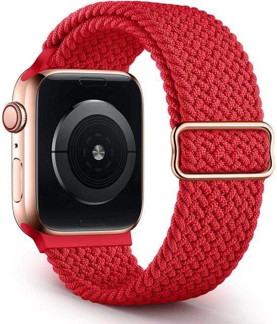 Adjustable Braided Nylon Watch Band Wine Red / 38mm, 40mm & 41mm DP210426S04