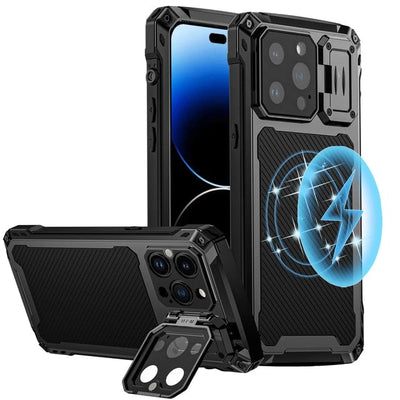 Heavy Duty Phone Case With Magnetic Charging iPhone 14 Pro / Black CM20230523-001-iPhone 14 Pro-Black