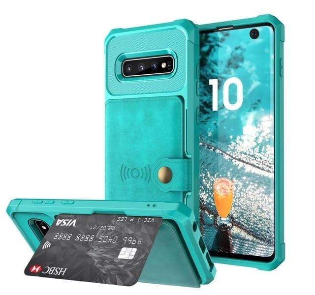 Magnetic Leather Wallet Case For Samsung Galaxy Note Galaxy Note 9 / Green L1Y1-18091931-Gr-N9F