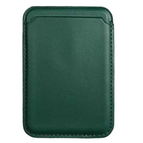 Magnetic Leather Card Holder Wallet Green CM20211023-08-Magsafe bag-Green
