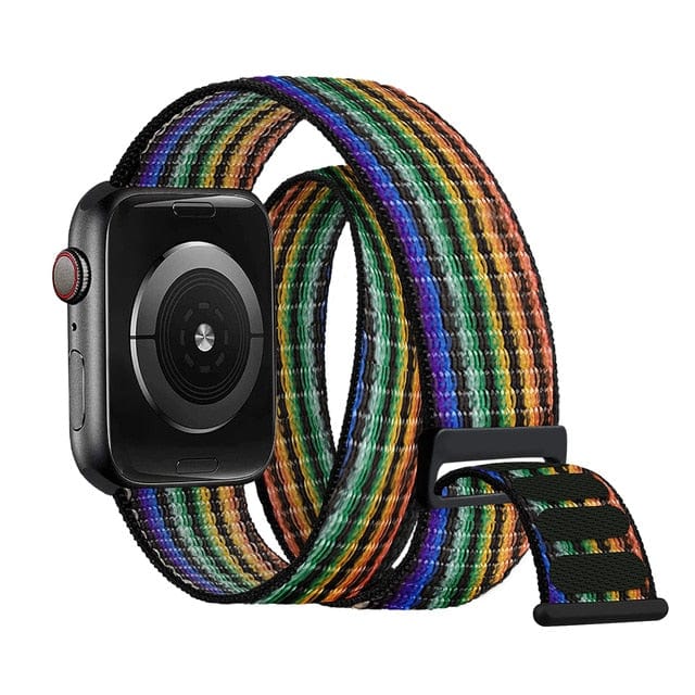 Double Tour Nylon Watch Band Multicolor Black / 38mm, 40mm & 41mm DP2208291S08