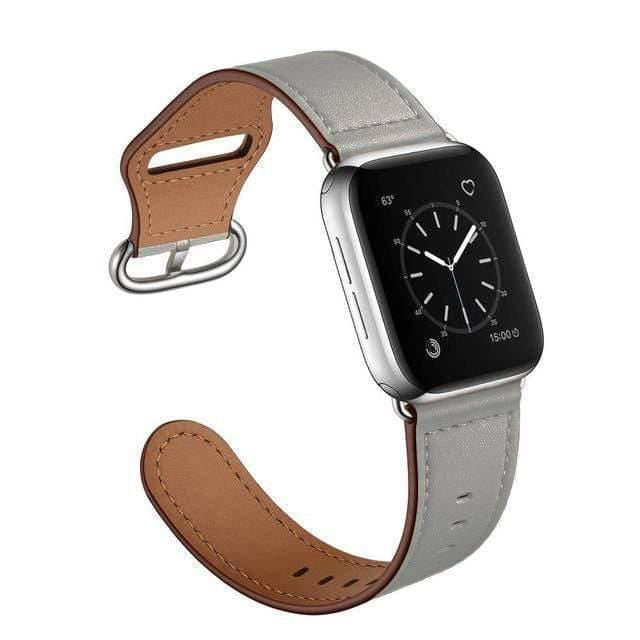 Leather Loop Watch Band Gray With Buckle / 38mm / 40mm / 41mm DP191113S34