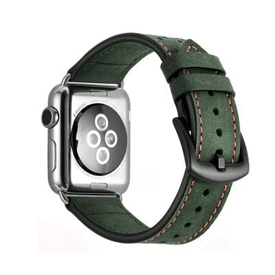 2 Tone Leather Watch Band Green / 38mm, 40mm & 41mm DX17081101
