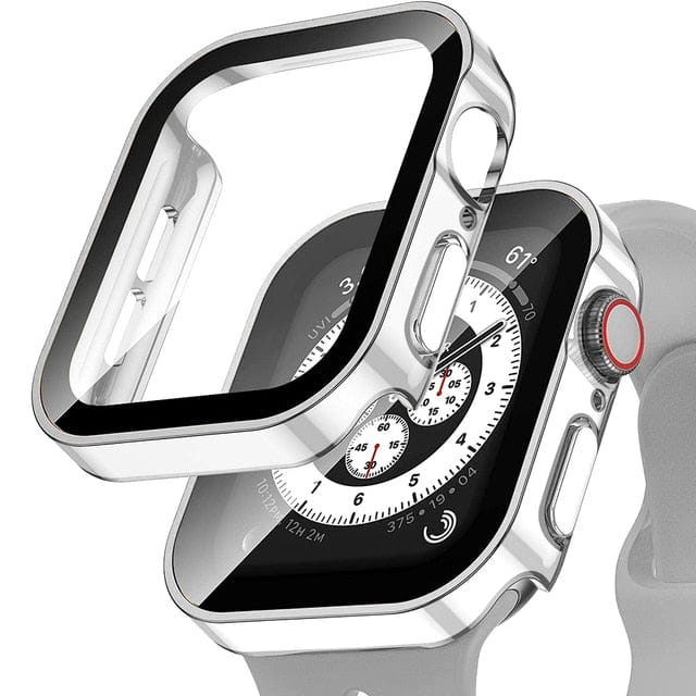 Tempered Glass Scratch Proof Watch Case Silver White / 40mm DP2208101AS18