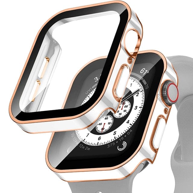 Tempered Glass Scratch Proof Watch Case White Rose Gold / 40mm DP2208101AS17