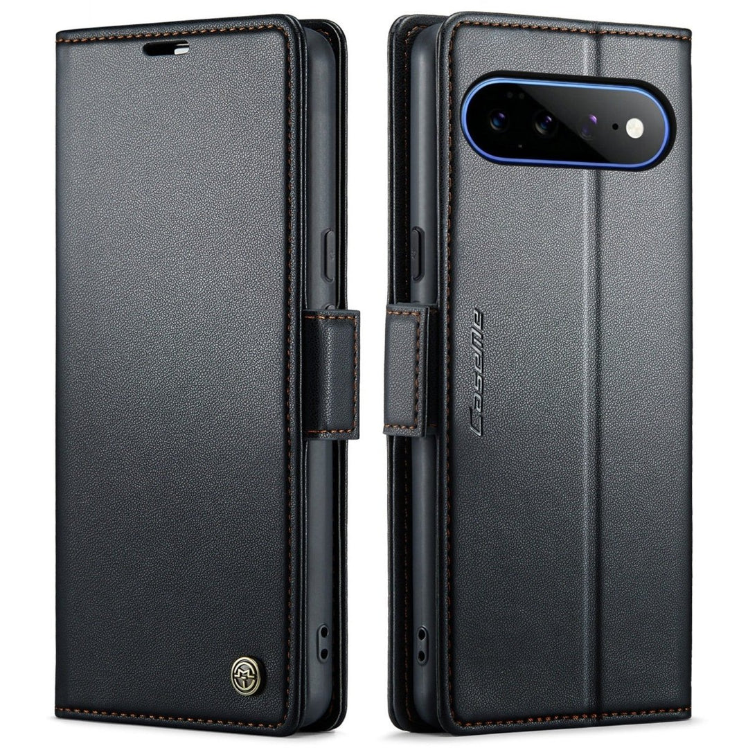 RFID Leather Card Holder Case For Google Pixel Google Pixel 11 Pro XL Black Parkfield Supplies