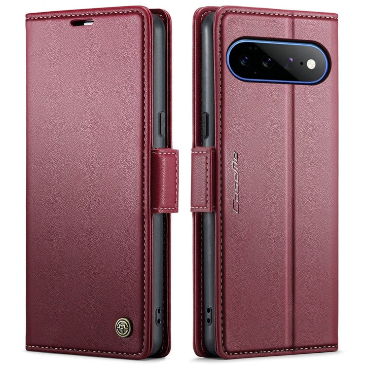 RFID Leather Card Holder Case For Google Pixel Google Pixel 11 Pro XL Wine Red Parkfield Supplies