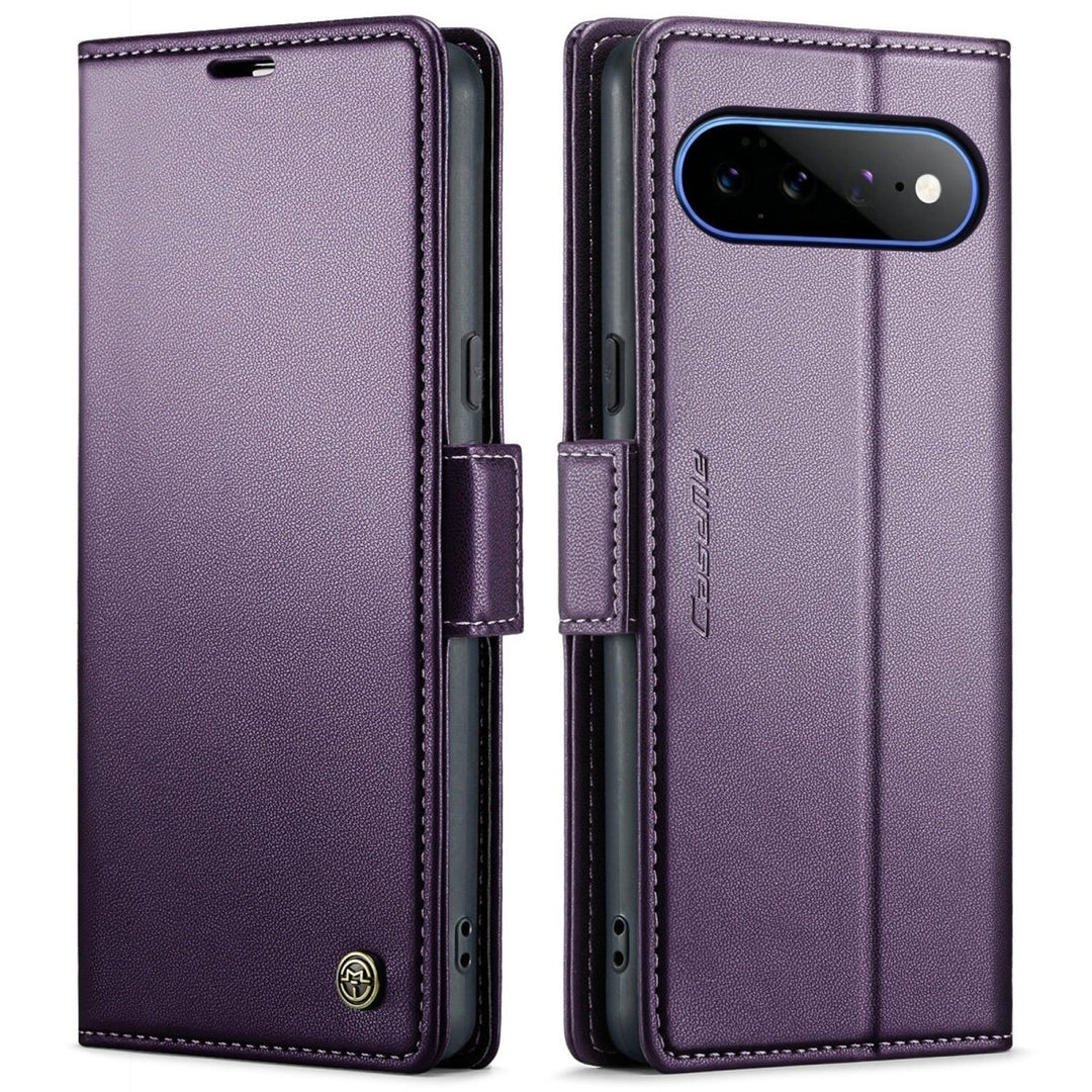 RFID Leather Card Holder Case For Google Pixel Google Pixel 11 Pro XL Purple Parkfield Supplies