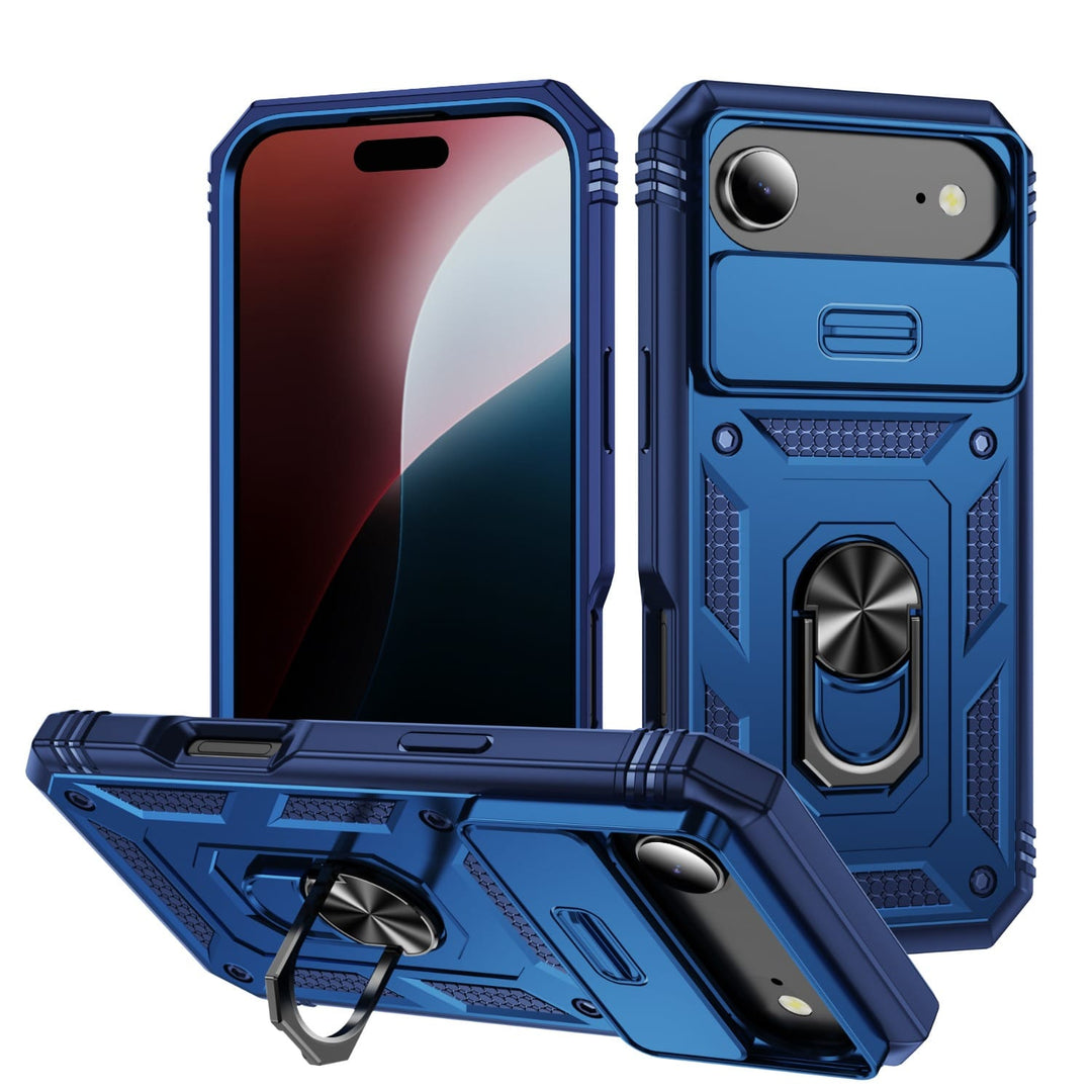 Heavy Duty Magnetic Phone Case With Camera Cover iPhone Air / Blue CM20211012-02-iPhone Air-Blue