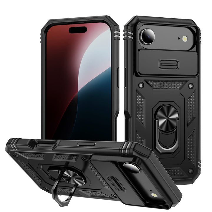 Heavy Duty Magnetic Phone Case With Camera Cover iPhone Air / Black CM20211012-02-iPhone Air-Black