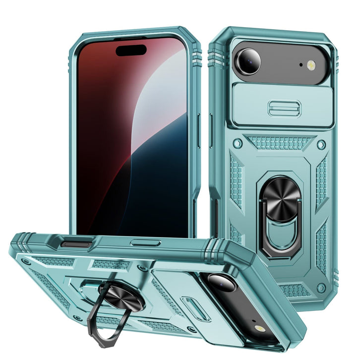 Heavy Duty Magnetic Phone Case With Camera Cover iPhone Air / Green CM20211012-02-iPhone Air-Green