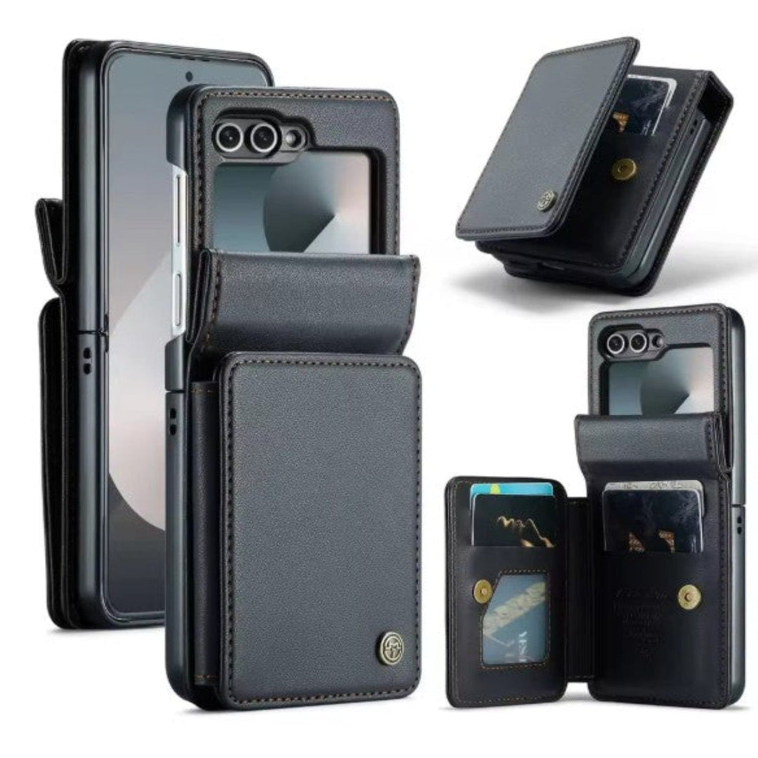 RFID Flip Leather Wallet Case For Samsung Z Flip