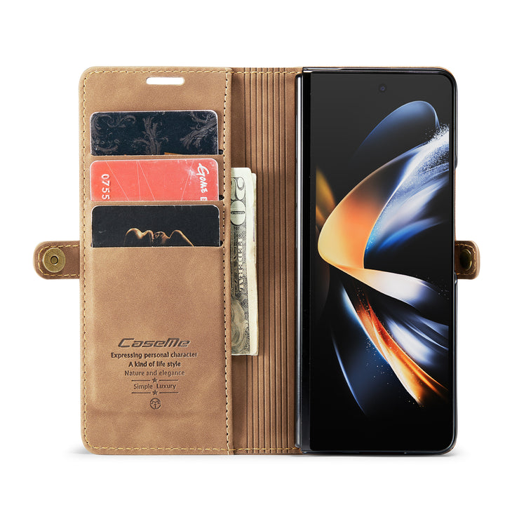 Slimmat magnetiskt läderskal för Samsung Galaxy