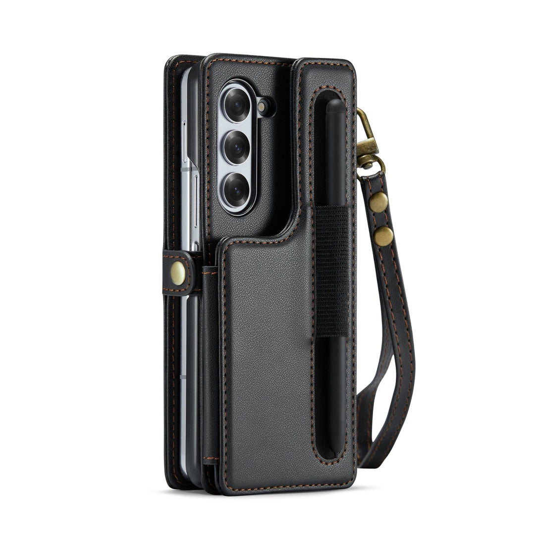 RFID Flip Leather Wallet Case For Samsung Z Fold 6