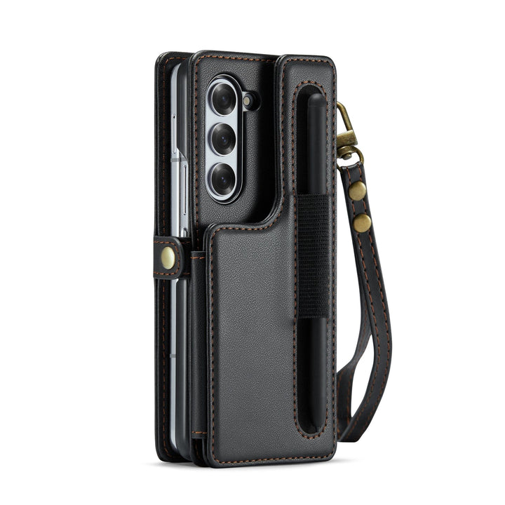 RFID Flip Leather Wallet Case For Samsung Z Fold 6