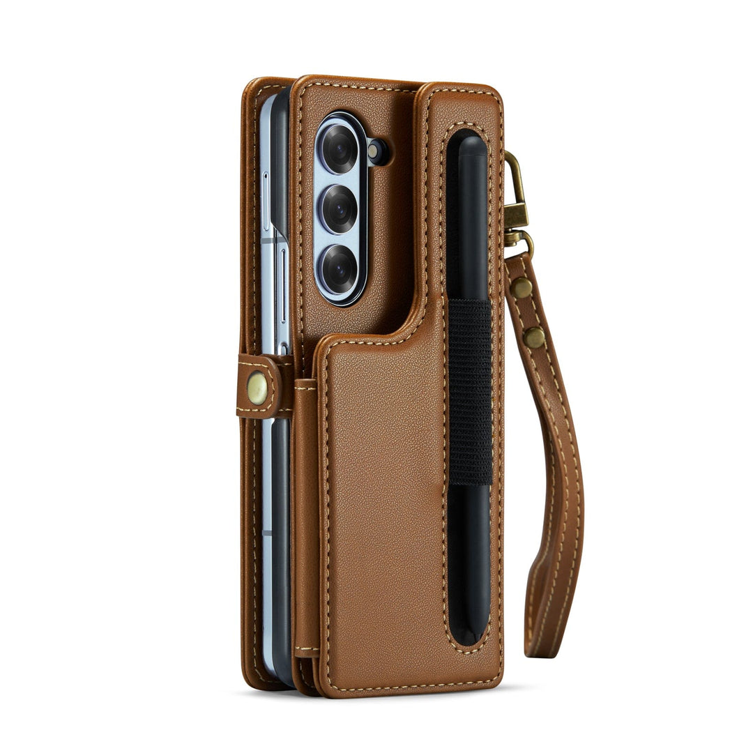 RFID Flip Leather Wallet Case For Samsung Z Fold 6