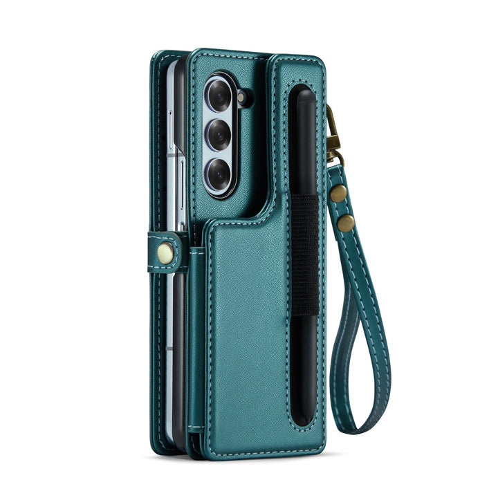 RFID Flip Leather Wallet Case For Samsung Z Fold 6