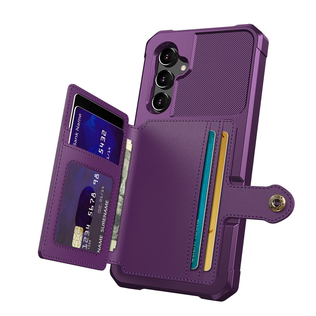 Magnetic Leather Wallet Case For Samsung Galaxy S