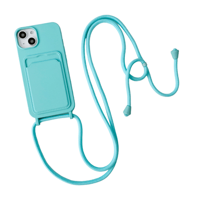 Silicone Crossbody Phone Case iPhone 12 / Sky Blue CM20230522-001-iPhone 12-Sky Blue