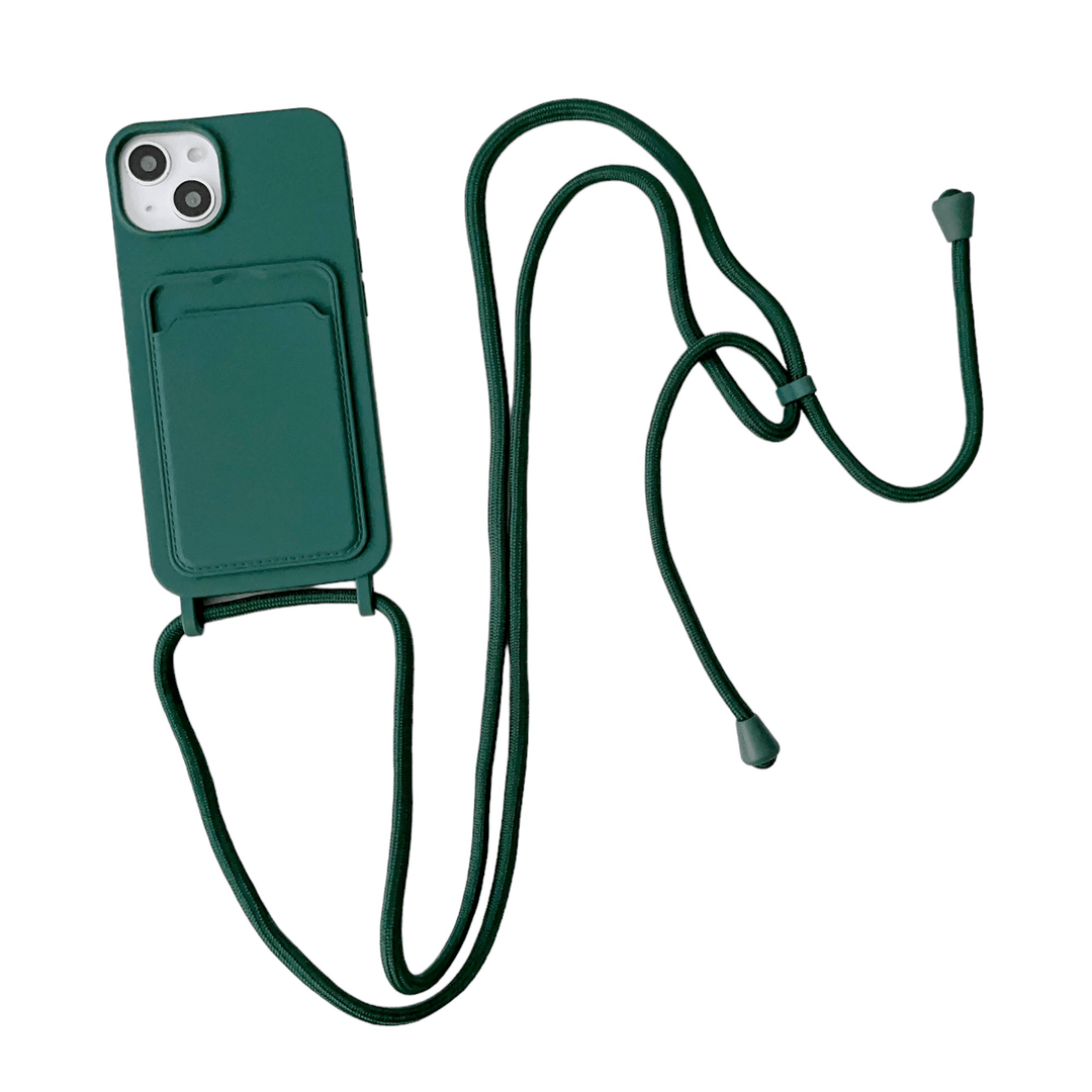 Silicone Crossbody Phone Case iPhone 7/8 / Green CM20230522-001-iPhone 7/8-Green