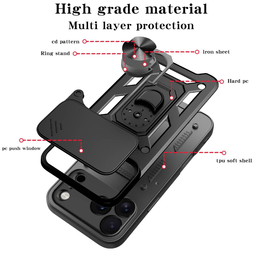 Magnetic Shockproof Phone Case With Camera Cover
