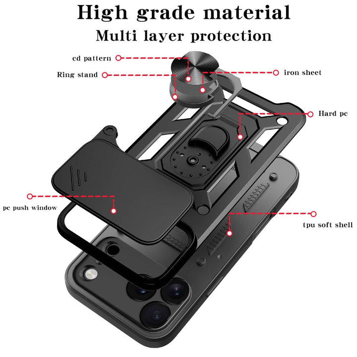 Magnetic Shockproof Phone Case With Camera Cover