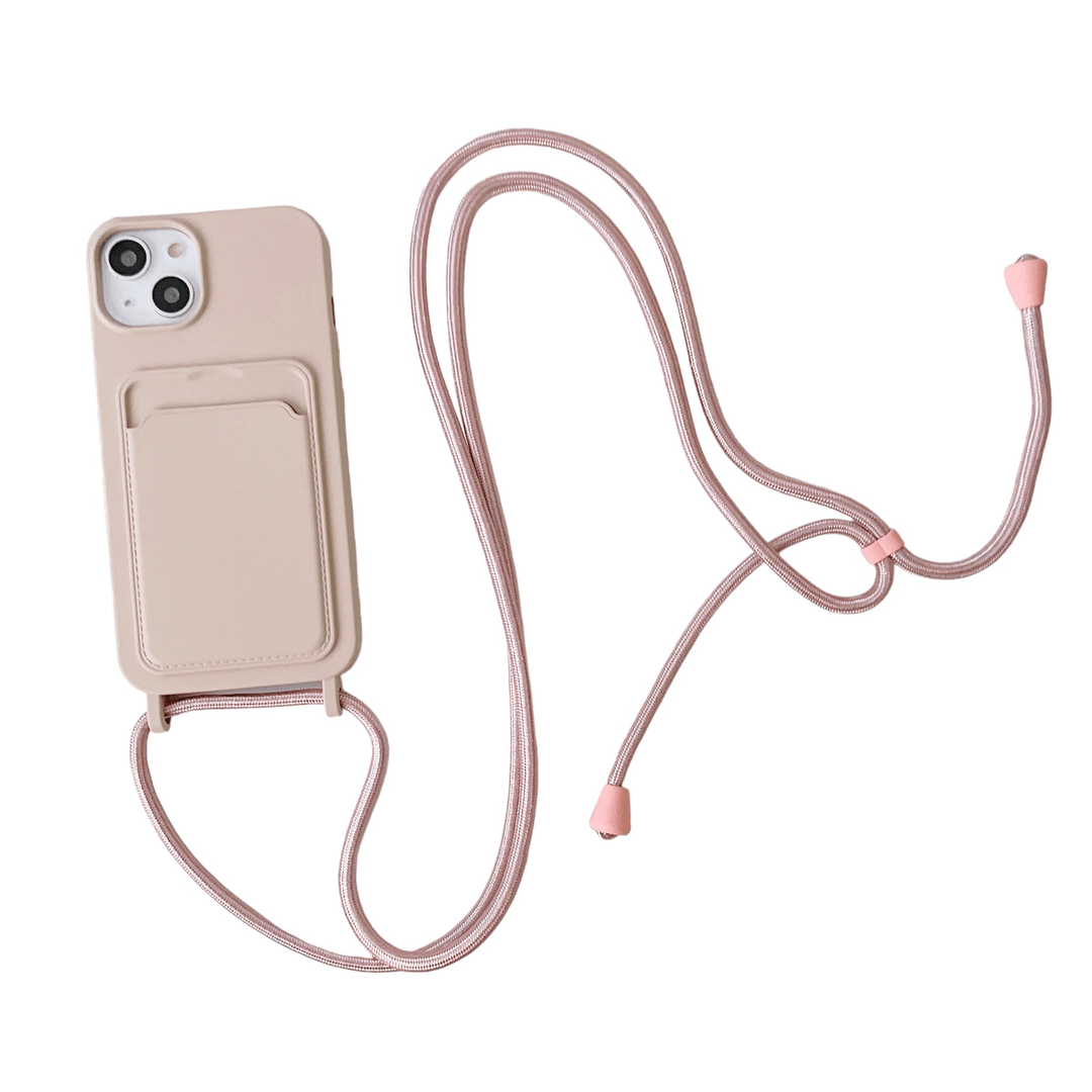 Silicone Crossbody Phone Case iPhone 12 / Pink CM20230522-001-iPhone 12-Pink