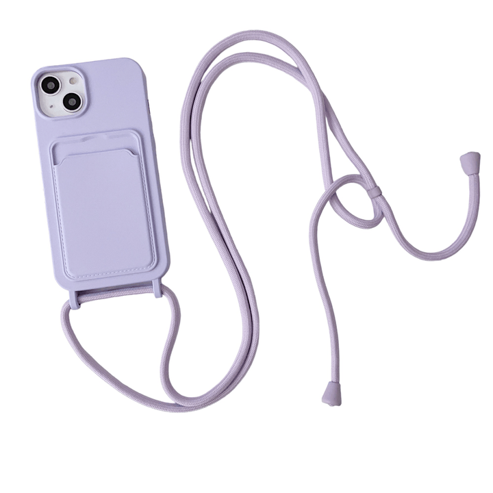 Silicone Crossbody Phone Case iPhone 7/8 / Lavender CM20230522-001-iPhone 7/8-Lavender