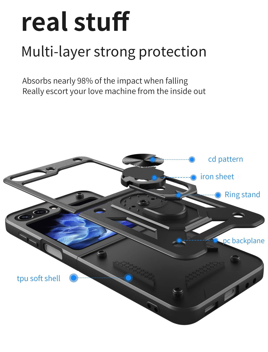 Magnetic Shockproof Case For Samsung Z FLIP