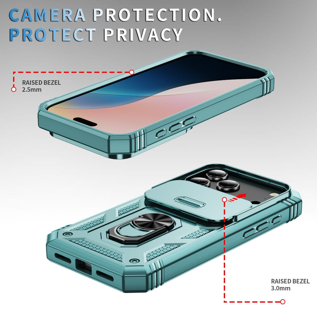 Heavy Duty Magnetic Phone Case With Camera Cover