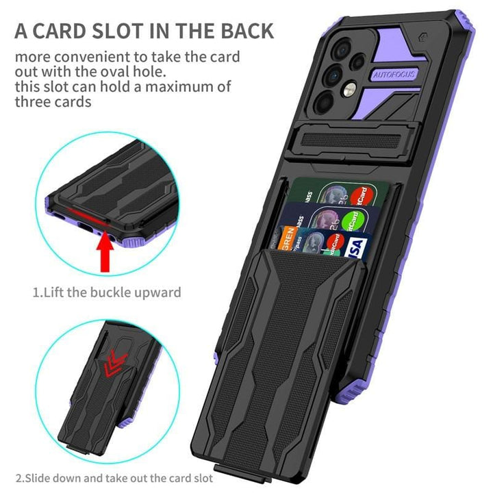 Copy of Shockproof Card Holder Case With Kickstand For Samsung A Series