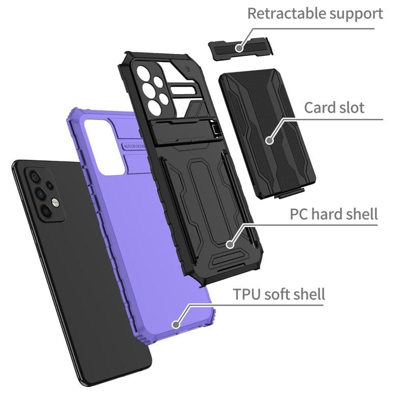 Copy of Shockproof Card Holder Case With Kickstand For Samsung A Series