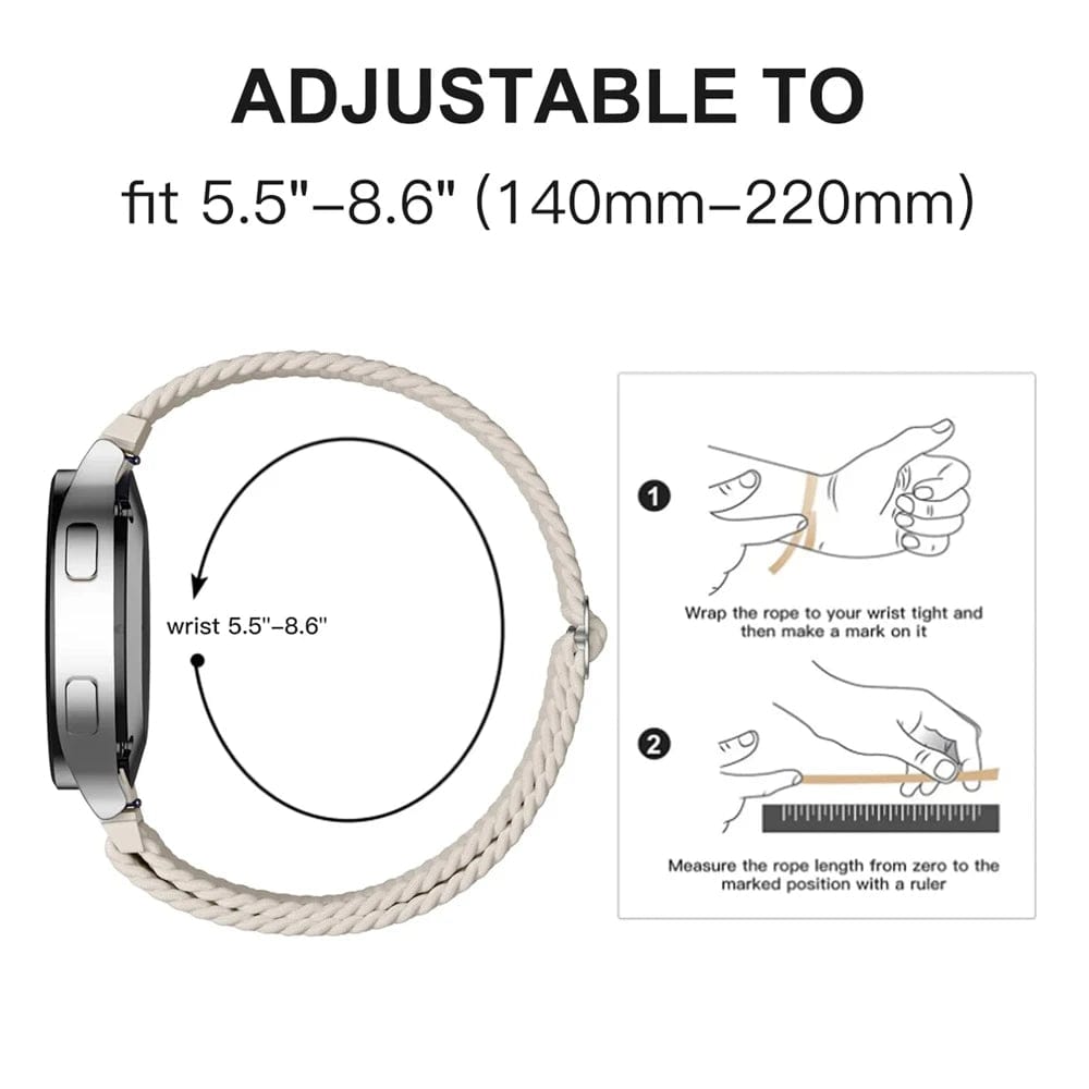 Braided Solo Loop Watch Band For Samsung Watch 7